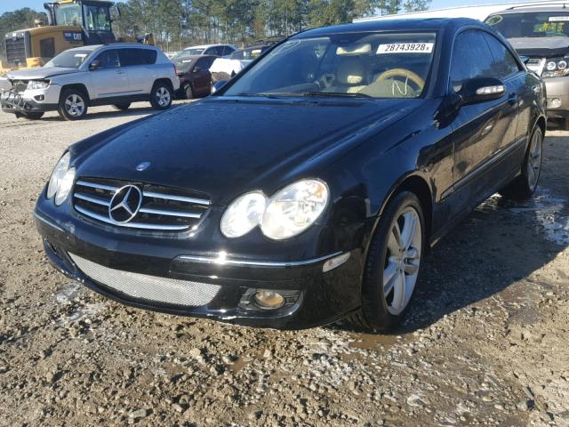 WDBTJ56H56F195585 - 2006 MERCEDES-BENZ CLK 350 BLACK photo 2