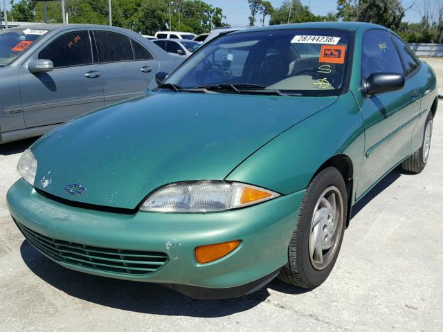 3G1JC1245XS827411 - 1999 CHEVROLET CAVALIER B GREEN photo 2