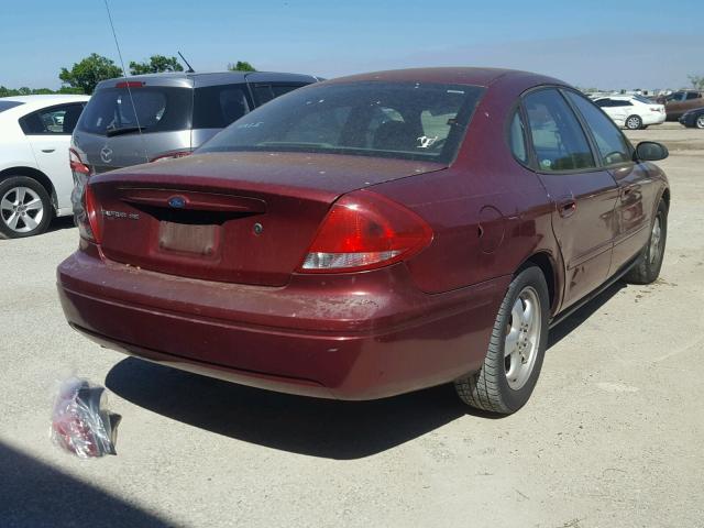 1FAFP53UX6A107342 - 2006 FORD TAURUS SE MAROON photo 4