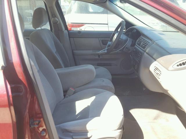 1FAFP53UX6A107342 - 2006 FORD TAURUS SE MAROON photo 5