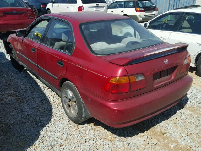 1HGEJ6676XL010097 - 1999 HONDA CIVIC LX RED photo 3