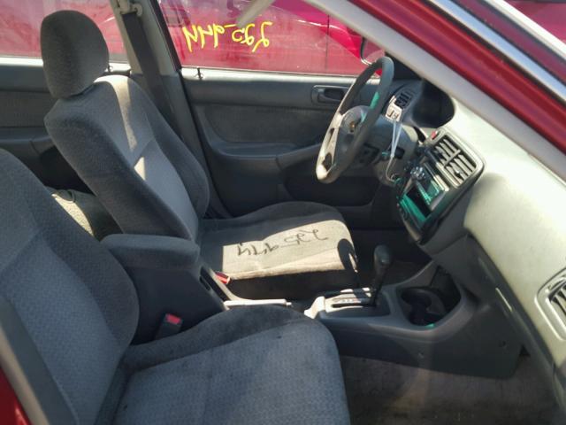 1HGEJ6676XL010097 - 1999 HONDA CIVIC LX RED photo 5