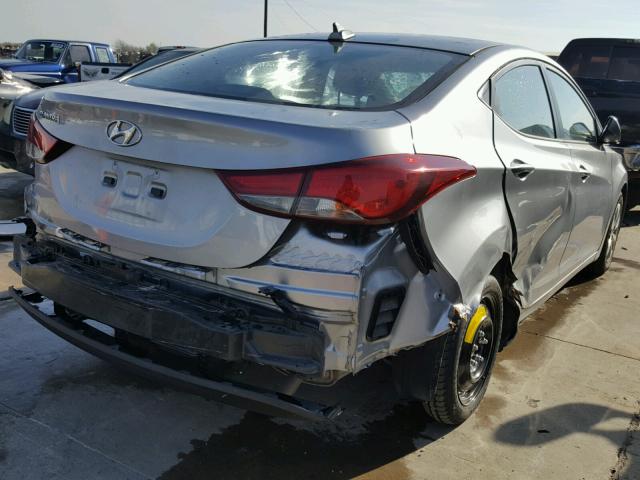 5NPDH4AE0GH710363 - 2016 HYUNDAI ELANTRA SE GRAY photo 4