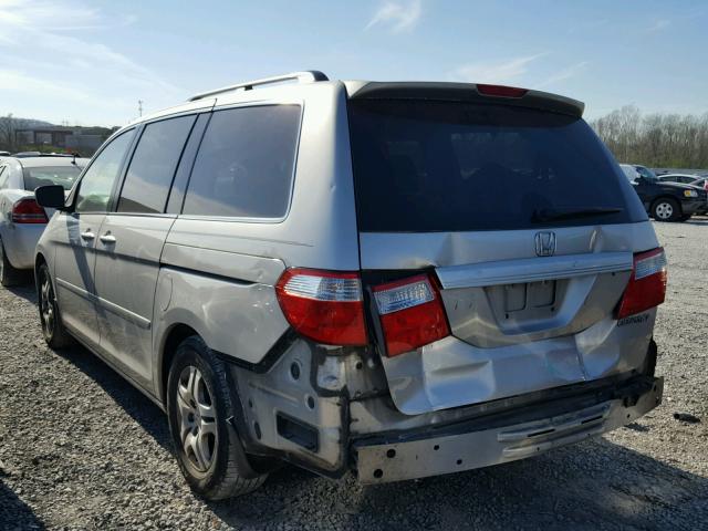 5FNRL38475B406549 - 2005 HONDA ODYSSEY EX SILVER photo 3