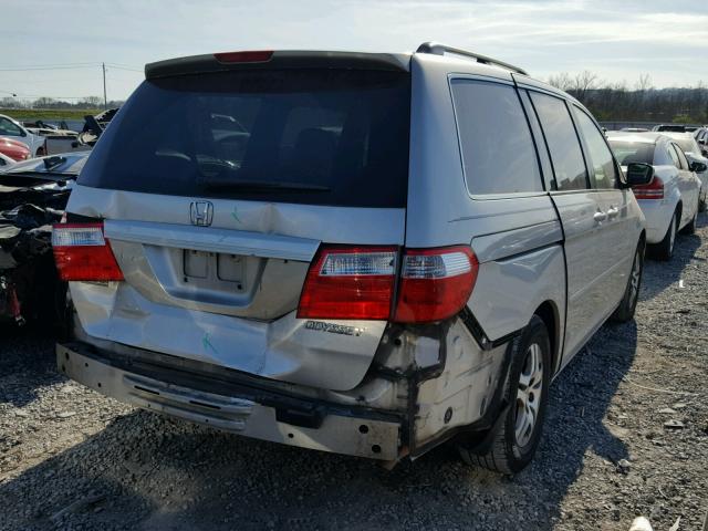 5FNRL38475B406549 - 2005 HONDA ODYSSEY EX SILVER photo 4