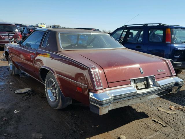 3J57R6M458737 - 1976 OLDSMOBILE CUTLASS BURGUNDY photo 3