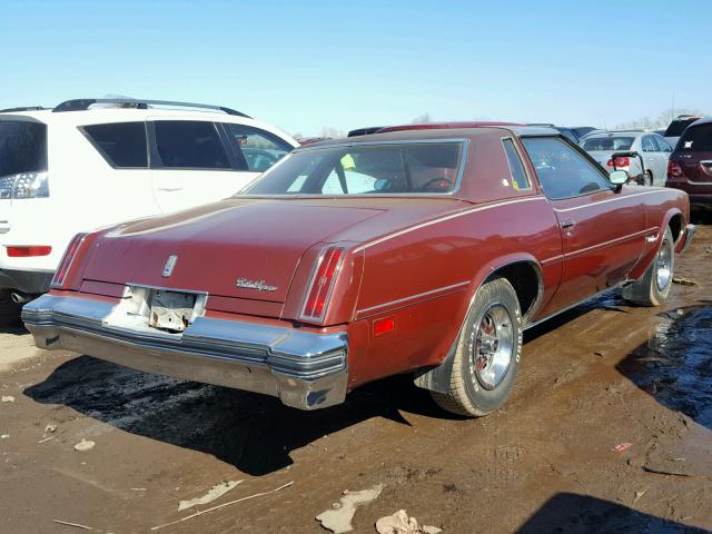 3J57R6M458737 - 1976 OLDSMOBILE CUTLASS BURGUNDY photo 4