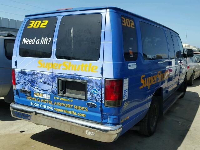 1FBSS3BL5BDA57614 - 2011 FORD ECONOLINE BLUE photo 4