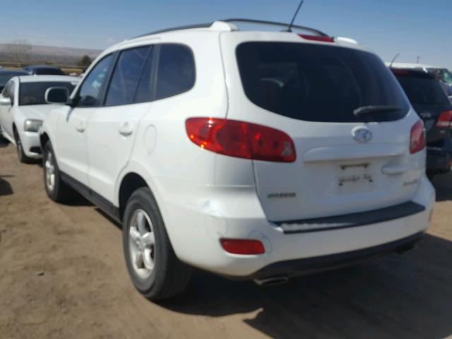 5NMSG13D97H067571 - 2007 HYUNDAI SANTA FE G WHITE photo 3