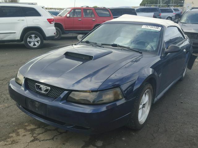 1FAFP45X11F111535 - 2001 FORD MUSTANG GT BLUE photo 2