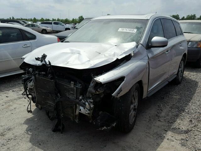 5N1AL0MN8EC500006 - 2014 INFINITI QX60 SILVER photo 2