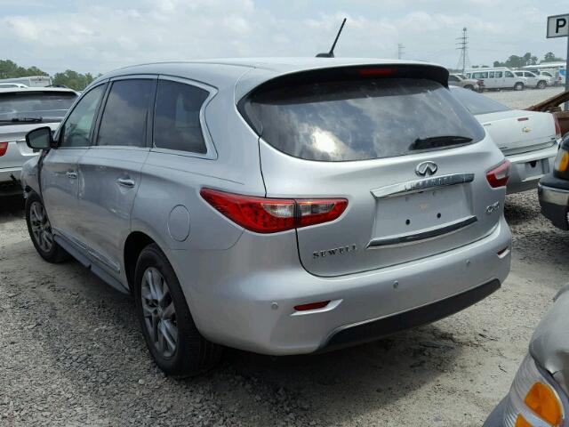 5N1AL0MN8EC500006 - 2014 INFINITI QX60 SILVER photo 3