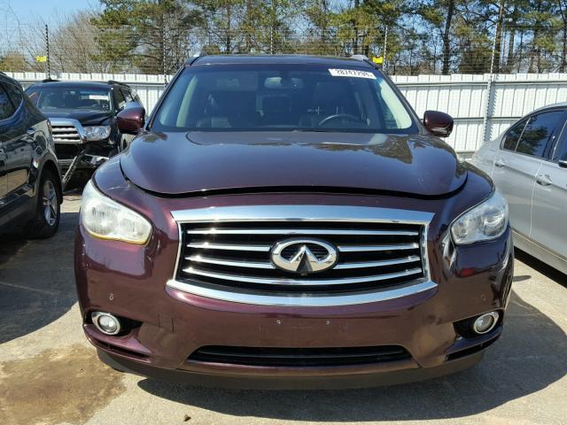 5N1AL0MN1DC322065 - 2013 INFINITI JX35 BASE MAROON photo 9