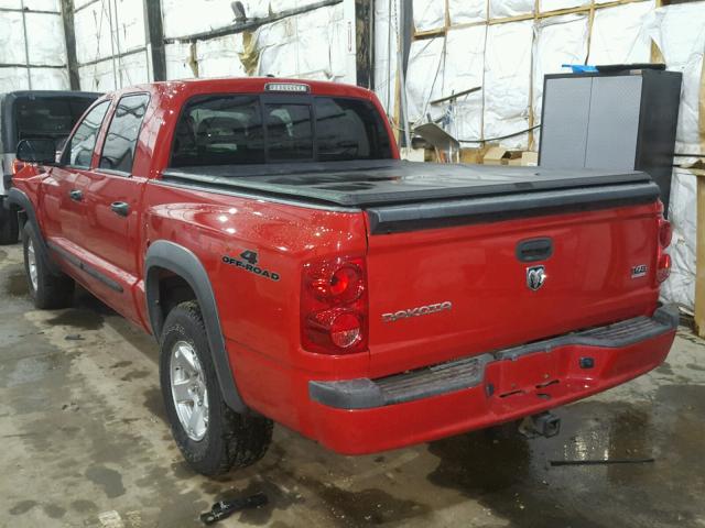 1D3HW78N68S621826 - 2008 DODGE DAKOTA TRX RED photo 3