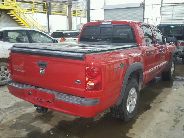 1D3HW78N68S621826 - 2008 DODGE DAKOTA TRX RED photo 4