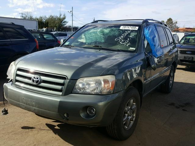 JTEEP21A150128626 - 2005 TOYOTA HIGHLANDER GRAY photo 2