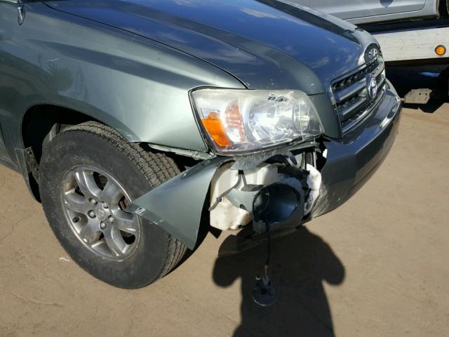 JTEEP21A150128626 - 2005 TOYOTA HIGHLANDER GRAY photo 9