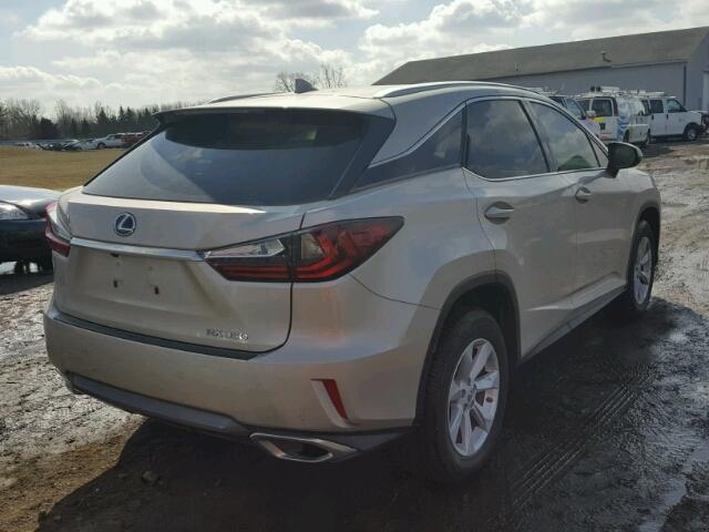 2T2ZZMCA9HC035660 - 2017 LEXUS RX 350 BEIGE photo 4