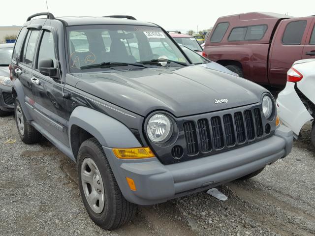 1J4GL48K46W150308 - 2006 JEEP LIBERTY SP BLACK photo 1