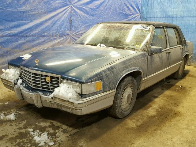 1G6CD53BXP4316541 - 1993 CADILLAC DEVILLE BLUE photo 2