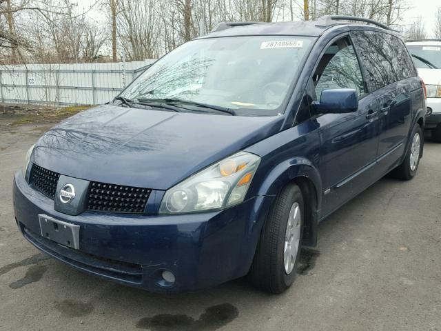 5N1BV28U16N103643 - 2006 NISSAN QUEST S BLUE photo 2