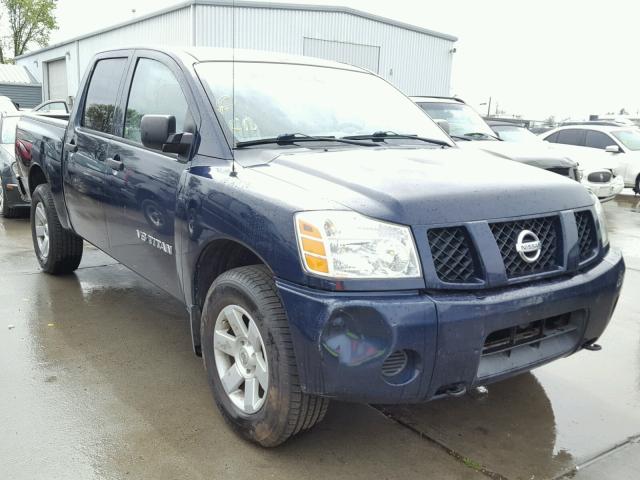 1N6AA07B36N513308 - 2006 NISSAN TITAN XE BLUE photo 1