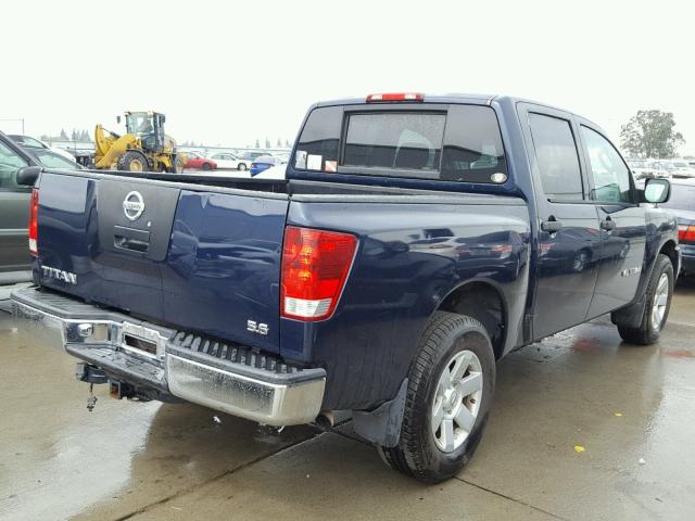 1N6AA07B36N513308 - 2006 NISSAN TITAN XE BLUE photo 4