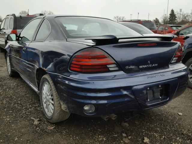 1G2NG12EXYM828436 - 2000 PONTIAC GRAND AM S ლურჯი ფოტო 3