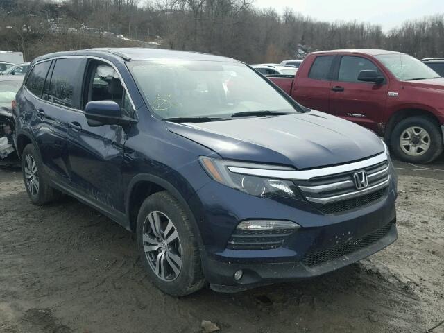 5FNYF6H36GB035706 - 2016 HONDA PILOT EX BLUE photo 1