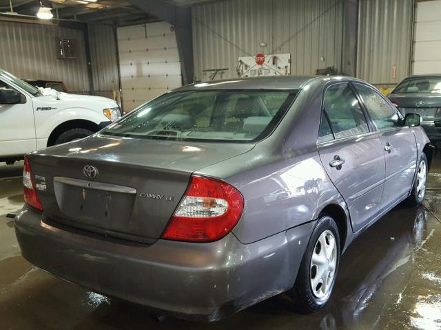 4T1BE32K14U888259 - 2004 TOYOTA CAMRY LE CHARCOAL photo 4