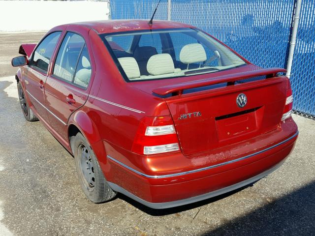 3VWRK69M05M019529 - 2005 VOLKSWAGEN JETTA GL RED photo 3