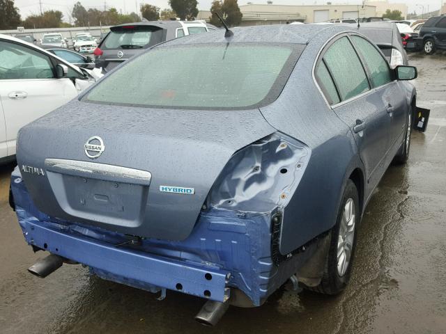 1N4CL2AP2BC109496 - 2011 NISSAN ALTIMA HYB BLUE photo 4