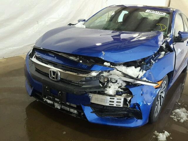 19XFC2F71GE229337 - 2016 HONDA CIVIC EX BLUE photo 9