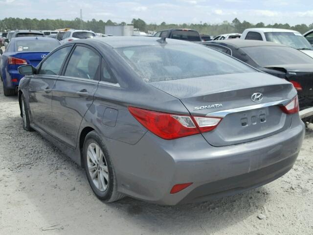 5NPEB4AC4EH890142 - 2014 HYUNDAI SONATA GLS GRAY photo 3