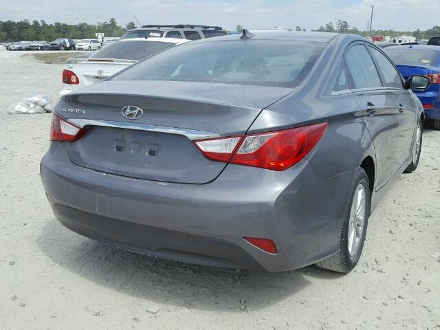 5NPEB4AC4EH890142 - 2014 HYUNDAI SONATA GLS GRAY photo 4