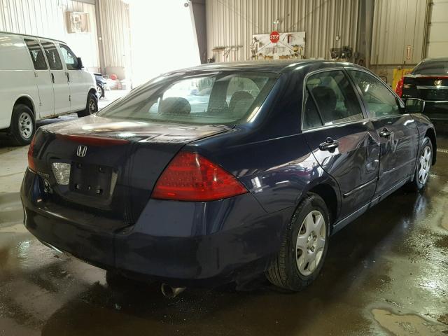 1HGCM56416A094239 - 2006 HONDA ACCORD LX BLUE photo 4