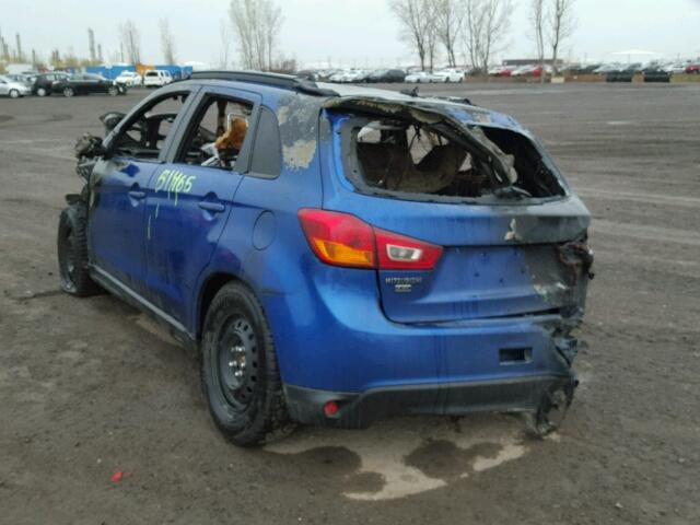 4A4AJ4AW5FE609469 - 2015 MITSUBISHI RVR GT BLUE photo 3