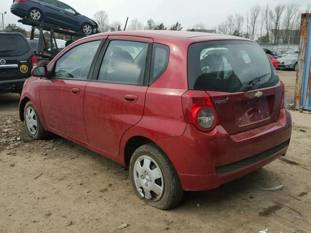 KL1TD6DE5AB096392 - 2010 CHEVROLET AVEO LS RED photo 3