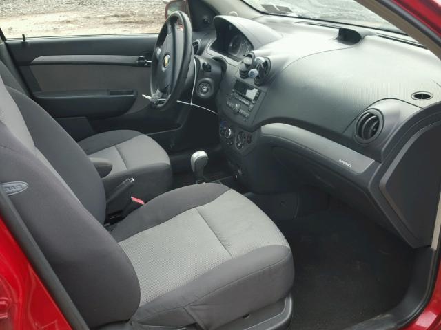 KL1TD6DE5AB096392 - 2010 CHEVROLET AVEO LS RED photo 5