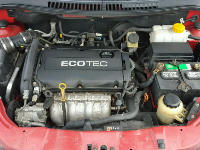KL1TD6DE5AB096392 - 2010 CHEVROLET AVEO LS RED photo 7