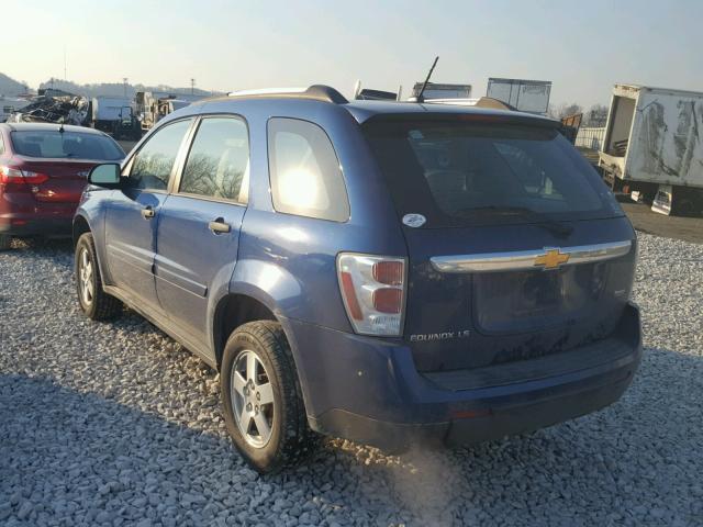 2CNDL13F786322485 - 2008 CHEVROLET EQUINOX LS BLUE photo 3