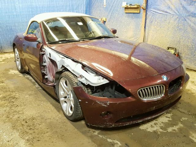 4USBT53443LU04413 - 2003 BMW Z4 3.0 BURGUNDY photo 1