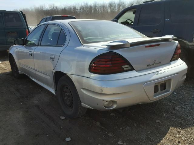 1G2NE52F34C202670 - 2004 PONTIAC GRAND AM S ვერცხლისფერი ფოტო 3
