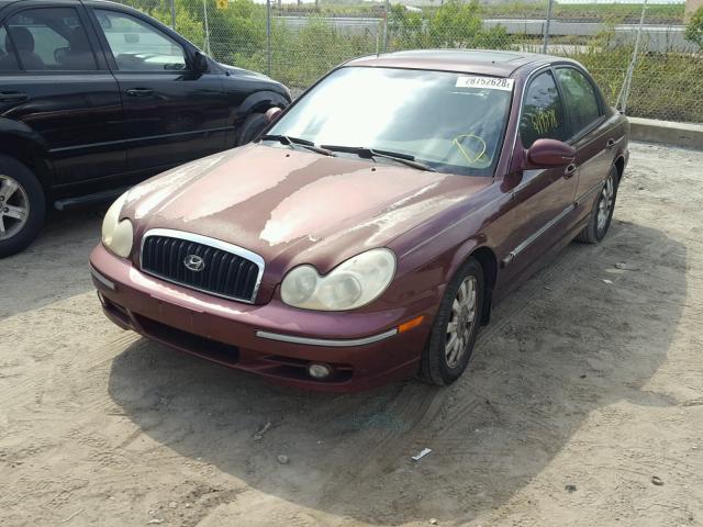 KMHWF35H42A596926 - 2002 HYUNDAI SONATA GLS RED photo 2