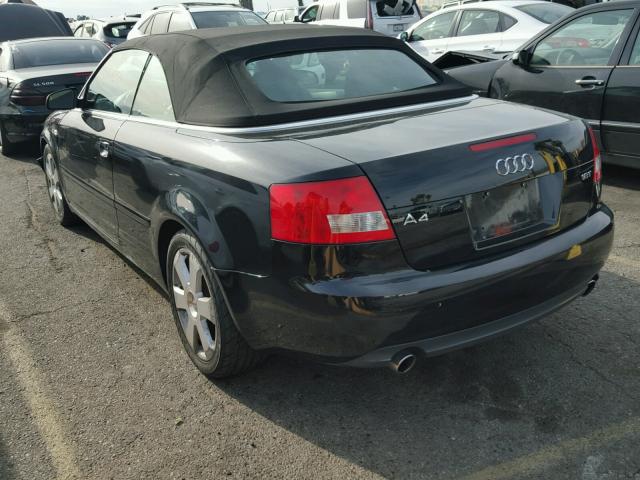 WAUAC48H26K002677 - 2006 AUDI A4 1.8 CAB BLACK photo 3