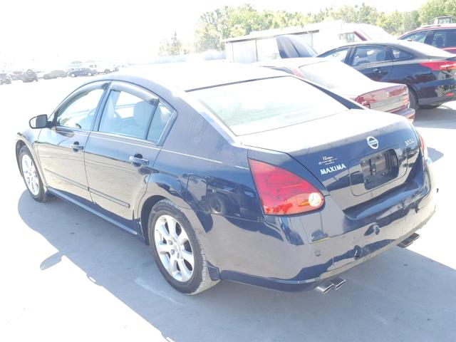 1N4BA41E67C800842 - 2007 NISSAN MAXIMA SE BLUE photo 3