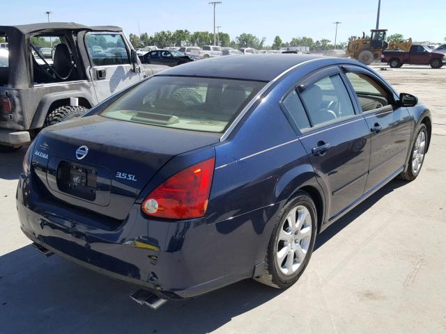 1N4BA41E67C800842 - 2007 NISSAN MAXIMA SE BLUE photo 4