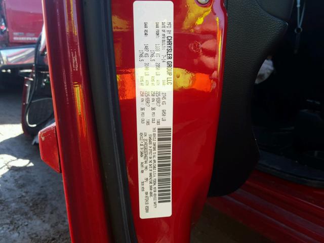 2C4RDGBG5ER462744 - 2014 DODGE GRAND CARA RED photo 10