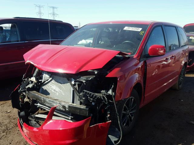 2C4RDGBG5ER462744 - 2014 DODGE GRAND CARA RED photo 2