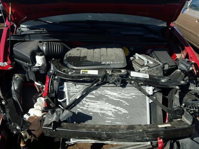 2C4RDGBG5ER462744 - 2014 DODGE GRAND CARA RED photo 7